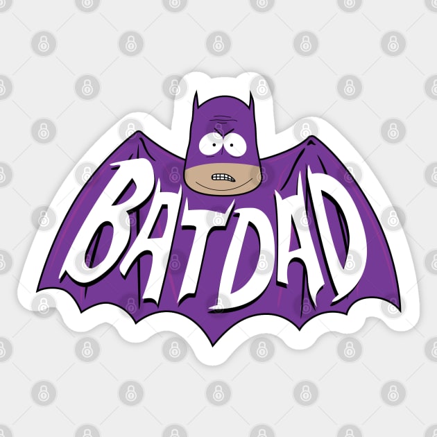 Batdad Sticker by huckblade